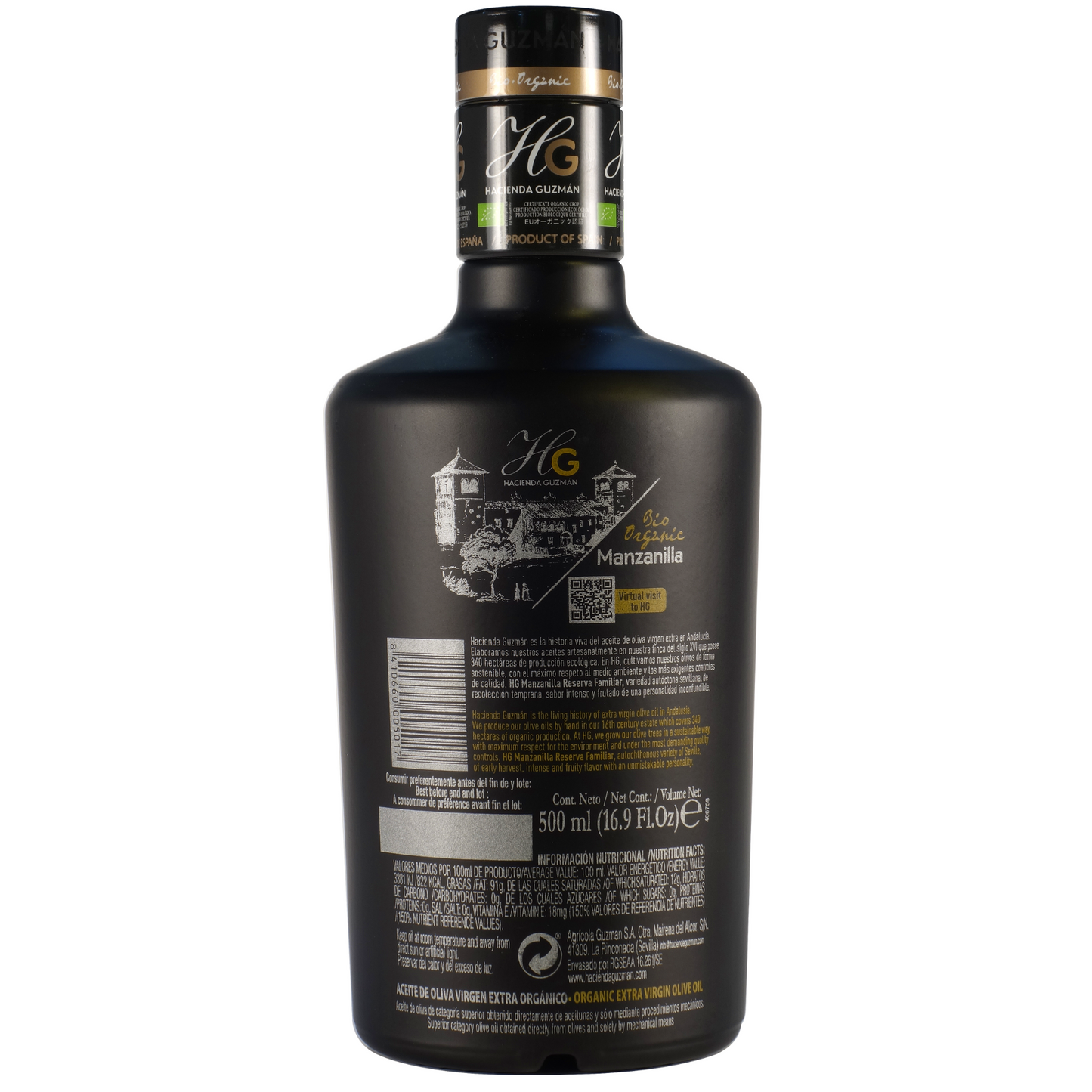 Olive Oil - Hacienda Guzman Premium Extra Virgin Olive Oil - Manzanilla - 500ml