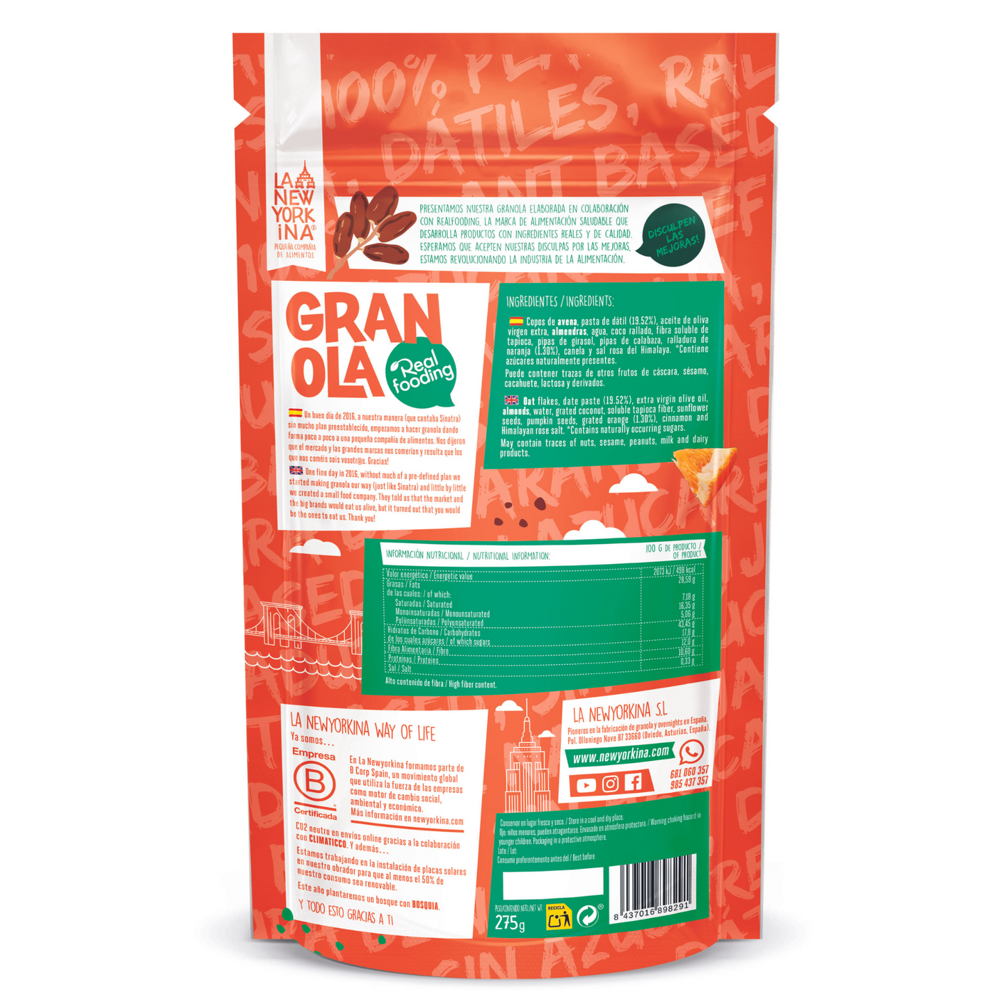 Granola - REAL FOODING -LA NEWYORKINA - 275g
