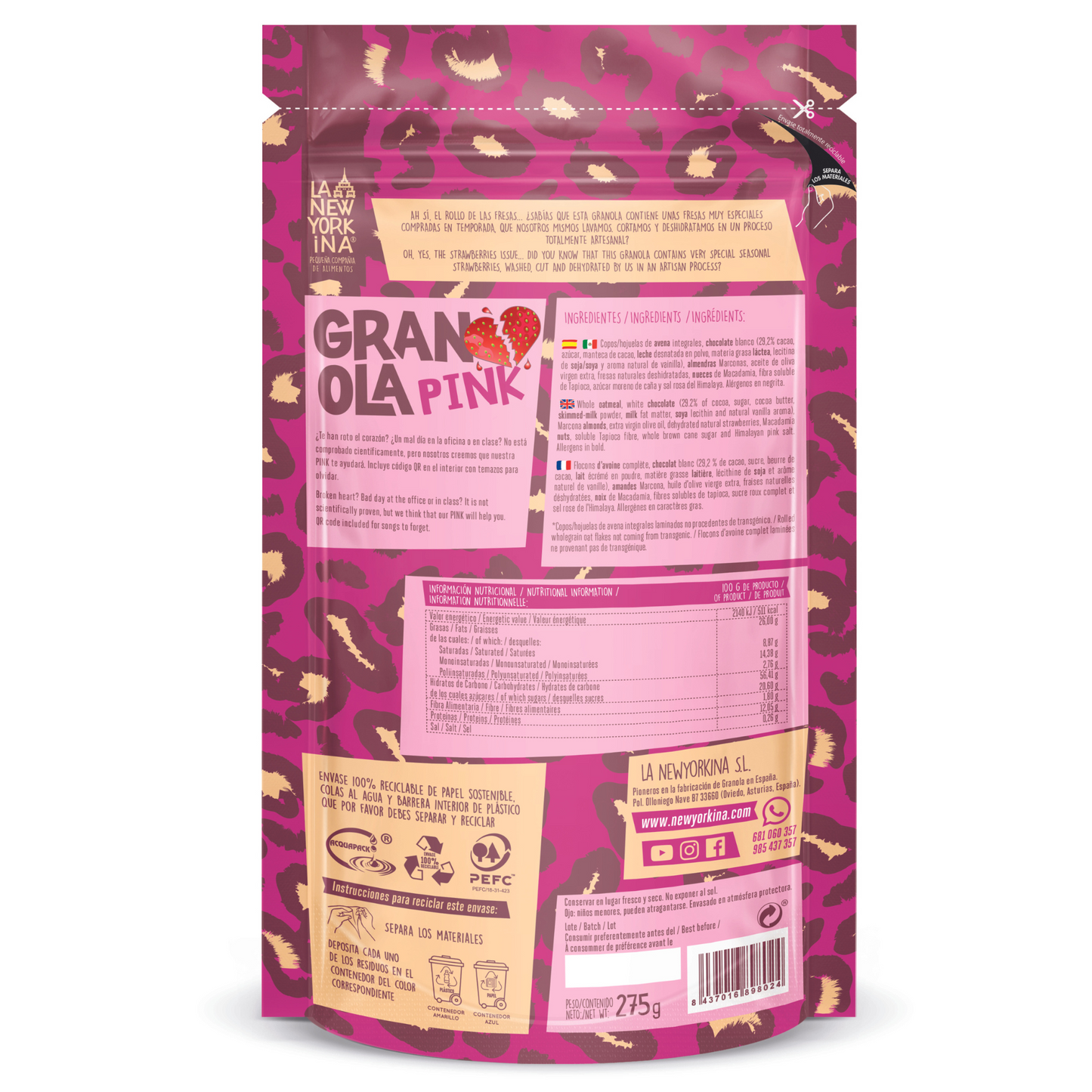 Granola Pink - La Newyorkina -275g