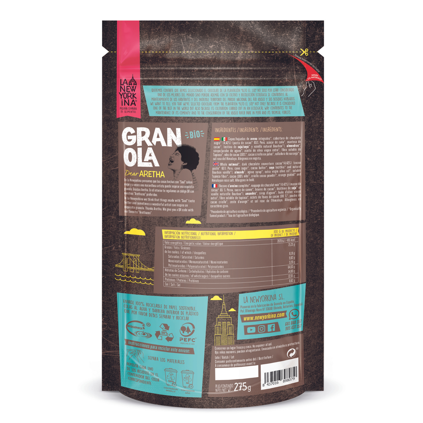 Granola Dear Aretha - LA NEWYORKINA 275g