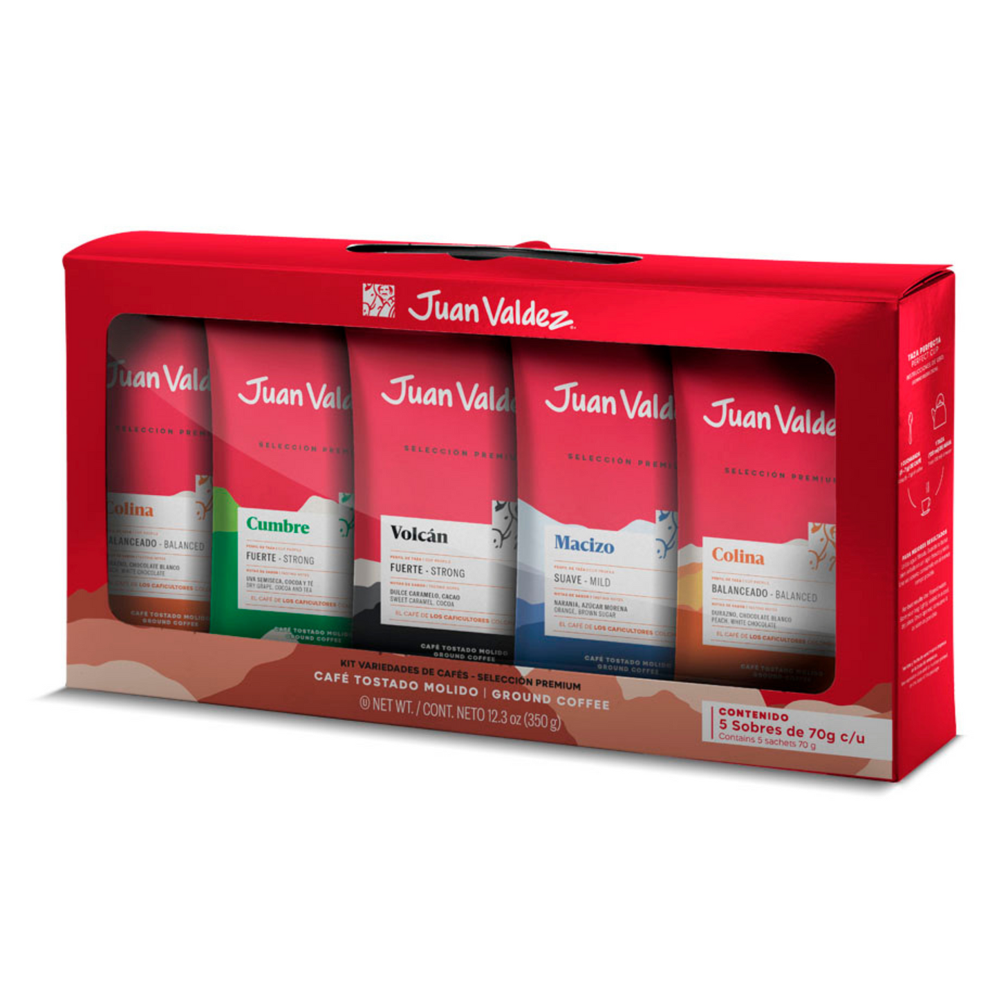 Juan Valdez® Premium Selection Kit – 5x 70g (including 1x70g Colina FREE)