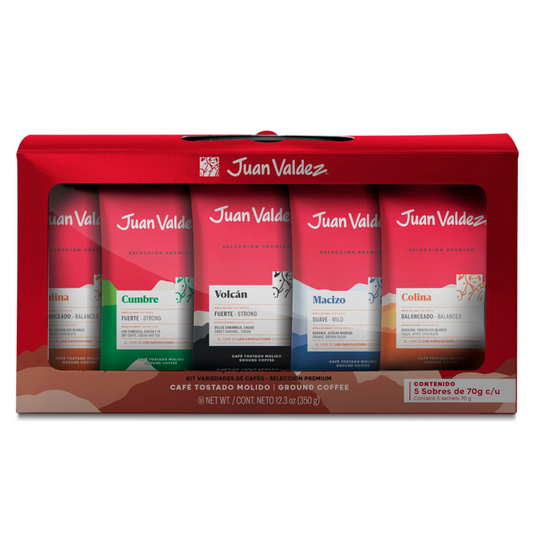 Juan Valdez® Premium Selection Kit – 5x 70g (including 1x70g Colina FREE)